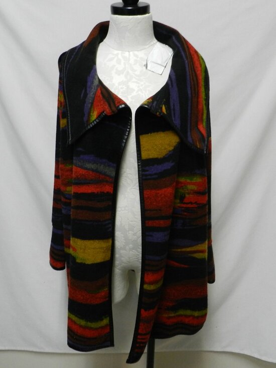 Ali Miles Sweaters - Ali Miles Southwestern Aztec Blanket Sweater Cover UP Jacket Size Large Size 1X